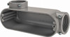 Crouse-Hinds Form 5, LL Body, 2" Trade, EMT, IMC, Rigid Aluminum Conduit Body Rectangle, 10.2" OAL, 69.7 cc Capacity, Gray LL65 MT - 04507182
