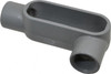 Hubbell Killark Form 7, LL Body, 1" Trade, IMC, Rigid Iron Conduit Body Oval, 6-5/16" OAL, 11 cc Capacity, Gray, Hazardous & Wet Locations LL37 - 54121660
