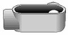 Hubbell Killark Form Set Screw, LR Body, 1-1/2" Trade, EMT Aluminum Conduit Body Oval, 6-7/8" OAL, Dry Locations EBLR-5 - 54120175