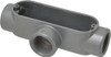 Thomas & Betts T Body, 1" Trade, IMC, Rigid Aluminum Conduit Body Oval, 5-15/16" OAL, 11.8 cc Capacity, Gray AT-3 - 62409503