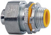 Crouse-Hinds 1/2" Trade Liquidtight Conduit Connector Malleable Iron, Insulated, Straight Connector, Threaded Connection LTB50 - 04517710