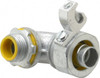 Crouse-Hinds 1/2" Trade Liquidtight Conduit Connector Malleable Iron, Insulated, Angled Connector, Threaded Connection LTB5090G - 04517769