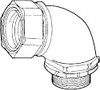 Crouse-Hinds 1" Trade Liquidtight Conduit Connector Malleable Iron, Noninsulated, Angled Connector, Threaded Connection LT10090G - 04913554
