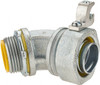 Crouse-Hinds 1" Trade Liquidtight Conduit Connector Malleable Iron, Insulated, Angled Connector, Threaded Connection LTB10045G - 04517496