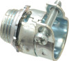 Thomas & Betts 1/2" Trade FMC Conduit Connector Steel, Noninsulated, Straight Connector, Squeeze Clamp Connection 254-TB - 54058011