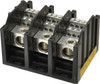 Bussmann 3 Poles, 310 Amp, 350 kcmil-6 AWG (Cu/Al) Primary, 4-12 AWG (Al), 4-14 AWG (Cu) Secondary, Thermoplastic Power Distribution Block 600 VAC/VDC, 1 Primary Connection, 5.2 Inch Long x 3.32 Inch Deep x 4 Inch High 16370-3 - 84720556