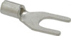 IDEAL #6 Stud, 22 to 18 AWG Compatible, Noninsulated, Crimp Connection, Standard Fork Terminal 1/4" Fork Width, 0.63" OAL, 600 Volts, Brass Contacts 83-6111 - 02651354
