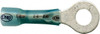 Made in USA 16-14 AWG Partially Insulated Crimp & Solder Connection Closed Eyelet Ring Terminal 1/4" Stud, 1-1/2" OAL x 0.56" Wide, Tin Plated Copper Contact MSC-KP151563-LF - 38987939