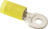 Thomas & Betts 12-10 AWG Partially Insulated Crimp Connection D Shaped Ring Terminal #6 Stud, 1" OAL x 0.37" Wide, Tin Plated Copper Contact RC10-6 - 54063425