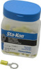 Thomas & Betts 12-10 AWG Partially Insulated Crimp Connection D Shaped Ring Terminal 3/8" Stud, 1.27" OAL x 0.59" Wide, Tin Plated Copper Contact RC10-38 - 54063474