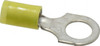 Thomas & Betts 12-10 AWG Partially Insulated Crimp Connection D Shaped Ring Terminal 5/16" Stud, 1.21" OAL x 0.53" Wide, Tin Plated Copper Contact RC10-516 - 54063466