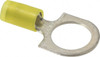 Thomas & Betts 12-10 AWG Partially Insulated Crimp Connection D Shaped Ring Terminal 1/2" Stud, 1.37" OAL x 0.72" Wide, Tin Plated Copper Contact RC10-12 - 54063482
