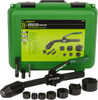 Greenlee 11 Piece, 1/2 to 2" Punch Hole Diam, Hydraulic Punch Driver Kit Round Punch, 10 Gage Mild Steel 7706SB - 04030524