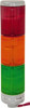 Edwards Signaling Incandescent Lamp, Amber, Green, Red, Steady, Preassembled Stackable Tower Light Module Unit 24 VDC, 0.96 Amp, IP54, IP65 Ingress Rating, 3R, 4X NEMA Rated, Pipe Mount 102SIN-RGA-G1 - 75566646