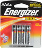 Energizer 4 Qty 1 Pack Size AAA, Alkaline, 4 Pack, Standard Battery 1.5 Volts, Button Tab Terminal, LR03, ANSI, IEC Regulated E92BP-4 - 01777317