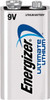 Energizer Size 9V, Lithium, Standard Battery 9 Volts, Snap Terminal L522 - 66792326