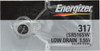 Energizer Size 317, Silver Oxide, Button & Coin Cell Battery 1.55 Volts, Button Tab Terminal, SR16SW 317TZ - 76580885