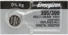 Energizer Size 395/399, Silver Oxide, Button & Coin Cell Battery 1.55 Volts, Button Tab Terminal, SR57, SR926SW, IEC Regulated 395-399TZ - 76581115