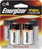 Energizer Pack of 4 Size C, Alkaline, Standard Batteries 1.5 Volts E93BP-4 - 41431990