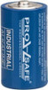 PRO-SAFE Pack of 72 Size D, Alkaline, Standard Batteries Flat Terminal BAT-LR20-72 - 44533255