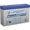 Power Sonic Lead-Acid, Quick-Disconnect Tab Terminal, 6 Volt, 7 Amp, Lead Rechargeable Battery 3/16" Tab Width x 0.8mm Tab Thickness, 1.34" Wide x 3.7" High x 5.95" Deep PS-670F1 - 96302468