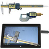 iGaging Digital 0-6" Caliper & 0-1"/0-25mm Micrometer Set with Wireless Data Connector - IG-WIRE-LESS