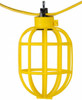 Made in USA 5 Socket, 7 Conductor, 15 Amp, 120 Watt, Temporary String Light 50 ft. Flat Wire AWM Cord, Yellow, Plastic, Includes Lamp Guard YFW-50 - 73038143