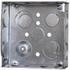 Crouse-Hinds 4 x 4 x 1-1/2" Steel Square Outlet Box 1 Gang, (12) 1/2, 3/4" Knockouts TP467 - 05427216