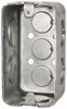 Crouse-Hinds 4 x 2-1/8 x 2-1/8" Steel Rectangular Wall Box 1 Gang, (9) 1/2, 3/4" Knockouts TP606 - 05238464