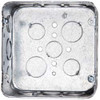Crouse-Hinds 4-11/16 x 4-11/16 x 2-1/8" Steel Square Outlet Box 1 Gang, (17) 1/2, 3/4" Knockouts TP563 - 05235395