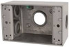 Crouse-Hinds 4-9/16 x 2-7/8 x 2" Aluminum Rectangular Weather Resistant Outlet Box 1 Gang, (4) 3/4" Knockouts TP7034 - 04946752