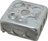 Thomas & Betts 4 x 4 x 1-1/2" Steel Square Junction Box 2 Gangs, (14) 1/2, 3/4" Knockouts 52151 GB - 57298440
