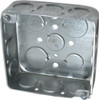 Thomas & Betts 4 x 4 x 1-1/2" Steel Square Outlet Box 2 Gangs, (11) 1/2" Knockouts 52151-1/2 3/4 - 54065404