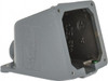 Hubbell Wiring Device-Kellems 20, 30 Amp, 3/4 Inch Hub Size, Cast Aluminum Pin and Sleeve Angle Back Box IP54, IP67, 15° Box Angle BB201W - 54036934