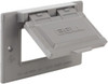Hubbell RACO 1 Outlet, Powder Coat Finish, Rectangle Weather Resistant Box Cover 3/4" Long x 4-9/16" Wide x 2-13/16" High, Wet Location, Aluminum, UL Listed 5101-0 - 39458005