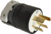 Hubbell Wiring Device-Kellems 250 VAC, 50 Amp, 15-50P NEMA, Straight, Self Grounding, Commercial, Industrial Grade Plug 3 Pole, 4 Wire, 3 Phase, 7-1/2 hp, Nylon, Black, White HBL8451C - 54033535