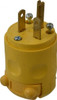 Leviton 250 VAC, 20 Amp, 6-20P NEMA, Angled, Self Grounding, Commercial Grade Plug 2 Pole, 3 Wire, 3 Phase, PVC, Yellow 620PV - 73131161