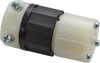 Leviton 125 VAC, 20 Amp, 5-20R NEMA, Straight, Self Grounding, Industrial Grade Connector 2 Pole, 3 Wire, 1 Phase, Nylon, Black, White 5369-C - 74423609
