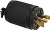 Hubbell Wiring Device-Kellems 125/250 VAC 15A NEMA ML-3P Industrial Twist Lock Plug 3 Poles, 3 Wires, 3 Phase, IP20, Ungrounded, 0.281 to 0.421" Cord Diam, Black HBL7485 - 54032537