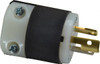 Hubbell Wiring Device-Kellems 277 VAC 15A NEMA L7-15P Industrial Twist Lock Plug 2 Poles, 3 Wires, 1 Phase, IP20, Self-Grounding, 0.23 to 0.72" Cord Diam, Black/White HBL4770C - 54035258
