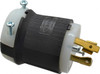 Hubbell Wiring Device-Kellems 125/250 VAC 30A NEMA L14-30P Industrial Twist Lock Plug 3 Poles, 4 Wires, 1 Phase, IP20, Self-Grounding, 0.35 to 1.15" Cord Diam, Black/White HBL2711 - 54035183