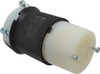 Hubbell Wiring Device-Kellems 250 VAC 30A NEMA L15-30R Industrial Twist Lock Connector 3 Poles, 4 Wires, 3 Phase, IP20, Self-Grounding, 0.35 to 1.15" Cord Diam, Black/White HBL2723 - 54034962