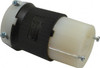 Hubbell Wiring Device-Kellems 120/208 VAC 30A NEMA L21-30R Industrial Twist Lock Connector 4 Poles, 5 Wires, 3 Phase, IP20, Self-Grounding, 0.35 to 1.15" Cord Diam, Black/White HBL2813 - 54034988