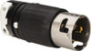 Hubbell Wiring Device-Kellems 480 VAC 50A NonNEMA Industrial Twist Lock Plug 3 Poles, 4 Wires, 3 Phase, IP20, Self-Grounding, 0.83 to 1.25" Cord Diam, Black/White CS8165C - 94095510