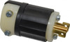 Leviton 125 VAC 15A NEMA ML-2P Industrial Twist Lock Plug 2 Poles, 3 Wires, 1 Phase, Self-Grounding, 0.218 to 0.43" Cord Diam, Black/White ML2-P - 74361288