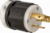 Leviton 125 VAC 30A NEMA L5-30P Industrial Twist Lock Plug 2 Poles, 3 Wires, 1 Phase, Self-Grounding, 0.385 to 0.86" Cord Diam, Black/White 2611 - 67585216