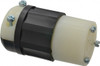 Leviton 125 VAC 20A NEMA L5-20R Industrial Twist Lock Connector 2 Poles, 3 Wires, 1 Phase, Self-Grounding, 0.385 to 0.78" Cord Diam, Black/White 2313 - 74364522