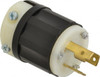 Leviton 125 VAC 30A NEMA L5-30P Industrial Twist Lock Plug 2 Poles, 3 Wires, 1 Phase, Self-Grounding, 0.385 to 0.86" Cord Diam, Black/White 2611-PLC - 93282549