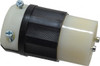 Leviton 480 VAC 20A NEMA L16-20R Industrial Twist Lock Connector 3 Poles, 4 Wires, 3 Phase, Self-Grounding, 0.595 to 0.895" Cord Diam, Black/White 2433 - 74364571