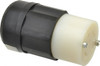 Leviton 480 VAC 30A NEMA L16-30R Industrial Twist Lock Connector 3 Poles, 4 Wires, 3 Phase, Self-Grounding, 0.595 to 1.15" Cord Diam, Black/White 2733 - 74364639